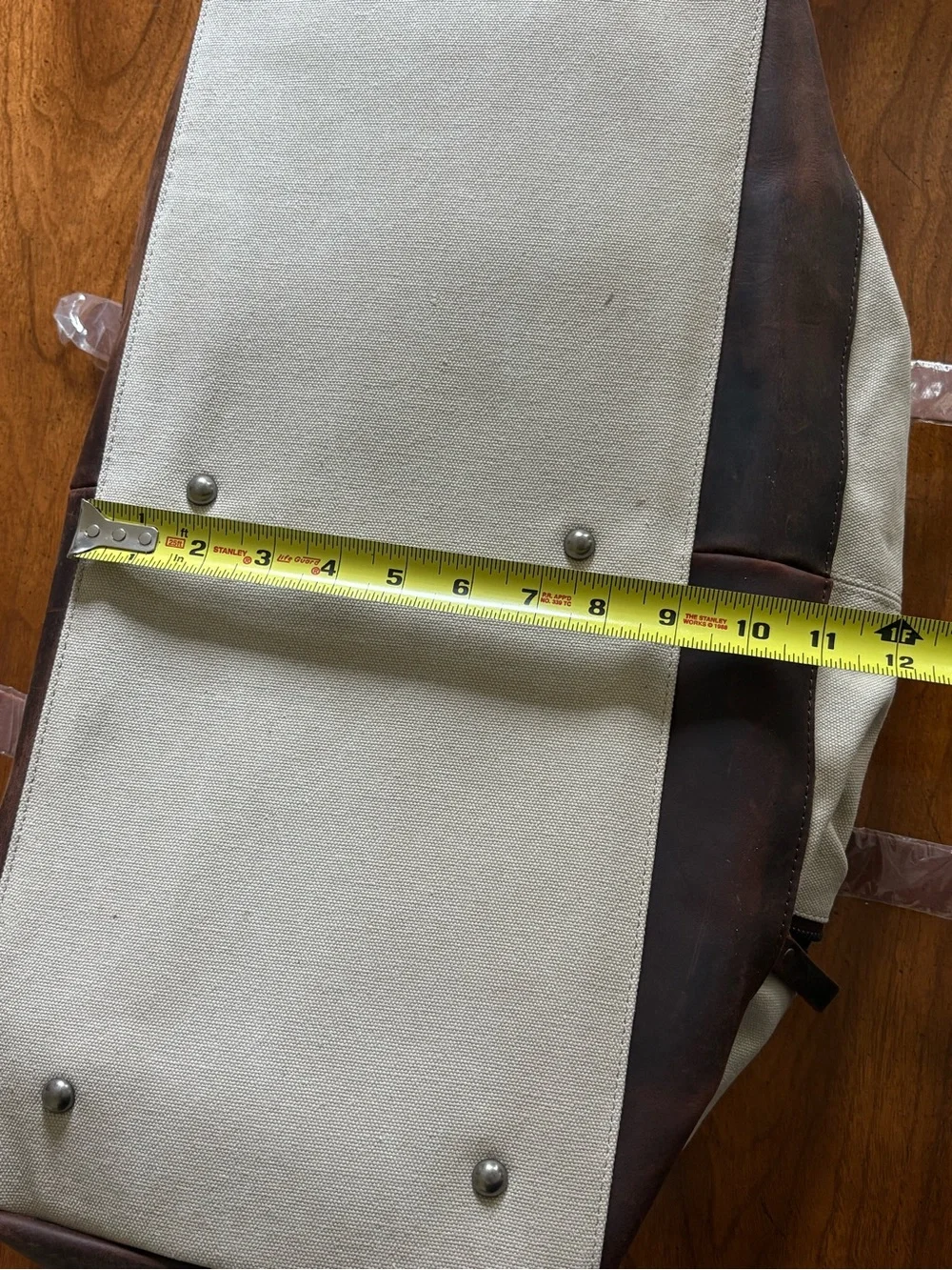Canvas & Leather Overnight Weekender Duffle Bag NEW